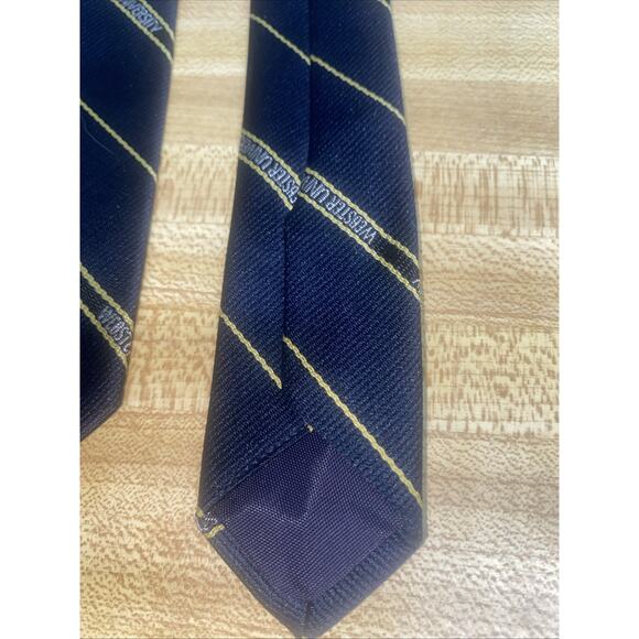 Official Webster University Alynn Neckwear Blue Gold Neck Tie College Missouri - Picture 6 of 8